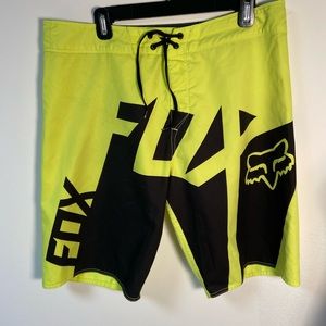Fox Men’s Board Shorts Polyester Yellow Large